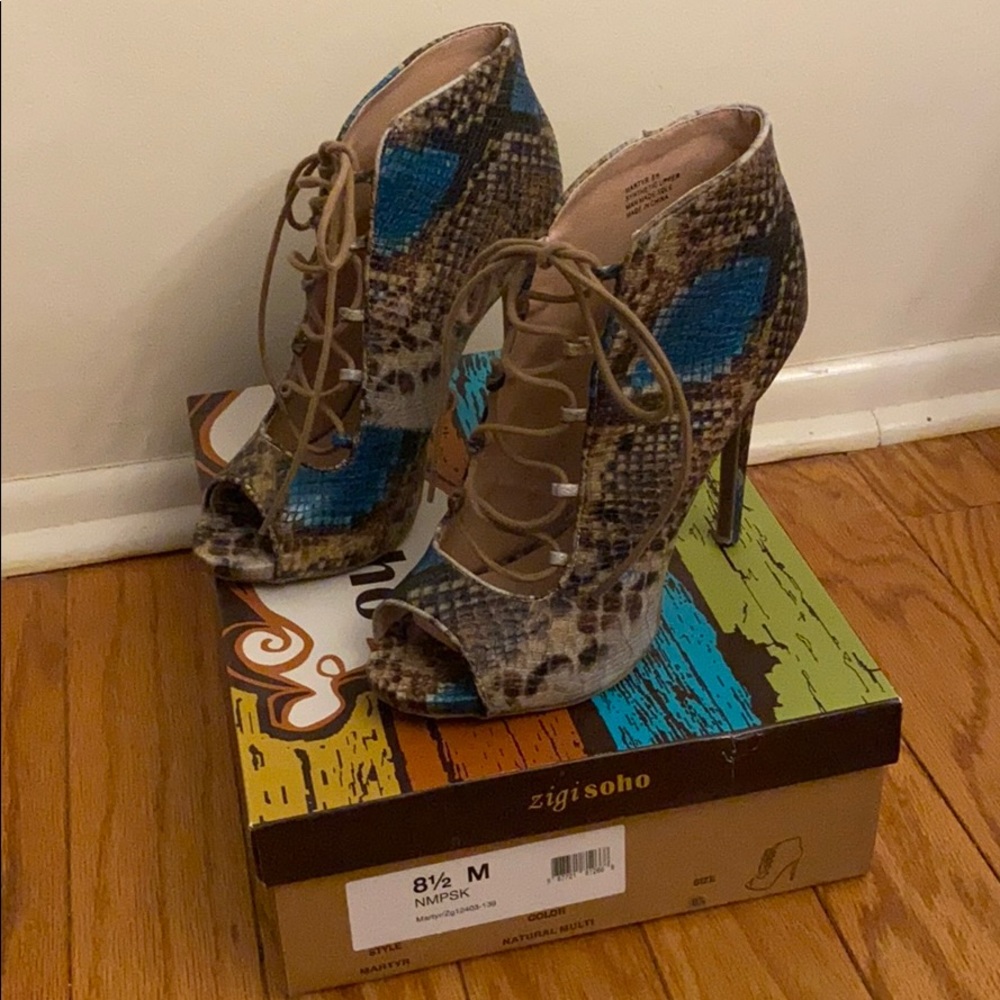Snake Printed Heels